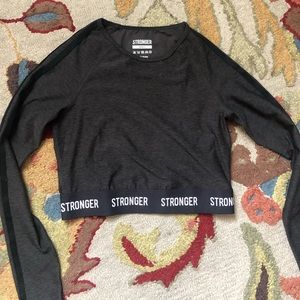 Stronger Long Sleeve Crop Top